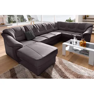 sit&more Wohnlandschaft Kunstleder U-Form 3-Sitzer Braun