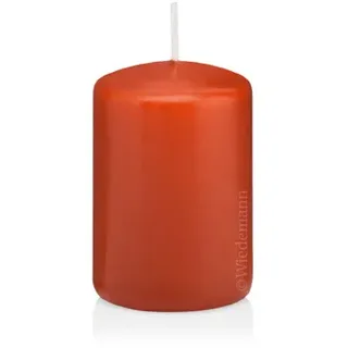 Stumpenkerzen mit Abbrandschutz Dukat 80 x 60 mm 16 Stück für den sicheren Abbrand von Kerzen auf Adventskränzen und Gestecken - Rot