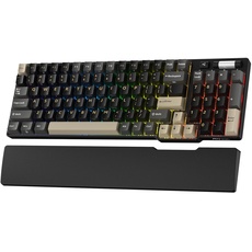 RK ROYAL KLUDGE RK96 RGB Limited Ed, 90% 96 Tasten Kabellose Tri-Modus BT5.0/2.4G/USB-C Hot-Swap-fähige Mechanische Tastatur mit Handballenauflage, Software-Unterstützung, Linearer Chromgrün Schalter