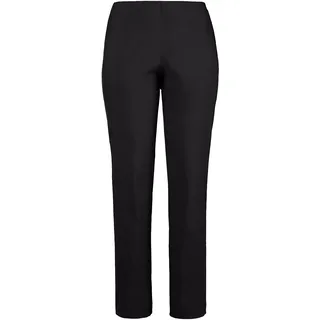 Ulla Popken Große Größen Damen Klassische Bengalin Hose K Schwarz (Schwarz 10), 54 (Herstellergröße: 27)