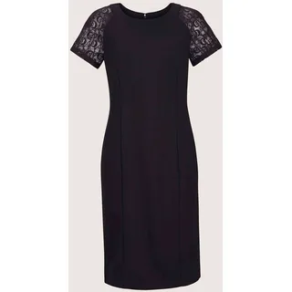 Jerseykleid MADELEINE "Kleid Jersey-Kleid mit Spitze", Damen, Gr. 36, N-Gr, schwarz, Obermaterial: 62% Viskose CV. 33% Polyamid PA. 5% Elasthan EL., Modern, normal, Kleider Jerseykleid