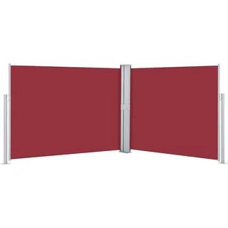 vidaXL Ausziehbare Seitenmarkise Rot 140 x 1000 cm - Rot