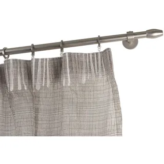 InCasa Gardinenstange Ø 20 mm, Länge: 260 cm, Halterungen 10 cm gebürsteter Edelstahl – komplett