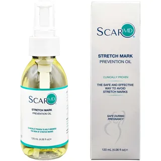 ScarMD Narbencreme & Dehnungsstreifen Entferner | 120ml Öl gegen Schwangerschaftsstreifen | Mit Vitamin E & Gotu Kola | Für Schwangere, Sportler & Jugendliche | Natürlich & Wirksam