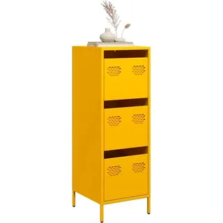 vidaXL Highboard Senfgelb 39x35x103,5 cm Stahl - Gelb