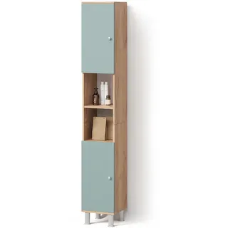 livinity® Badschrank Fucino 30 x 190 cm Grün