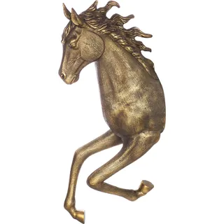 Gilde Wandobjekt, Pferd, "Dreamy", Aluminium, bronzefarben, VE 1, L. 47 cm, B. 36 cm, H. 103 cm 57995 - Bronze