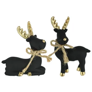 I.GE.A. "Tierfigur Elch", Figur Rentier Skulptur Statue Weihnachtsdeko Hirsch Dekohirsch Advent,