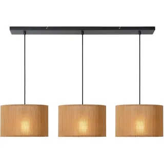 LUCIDE Magius 3-flg. 32x153 cm rechteckig schwarz Rattan