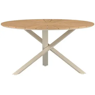 ebuy24 Gartentisch, New Mexico, Natur, Teak., 140 x 140 x 75 cm , Naturfarben , Holz , 140x75x140 cm , Gartenmöbel, Gartentische, Gartentische