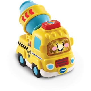 VTech Tut Tut Baby Flitzer - Betonmischer – Spielzeugauto mit Musik, aufleuchtender Taste, spannenden Sätzen und Geräuschen – Für Kinder von 1-5 Jahren, Gelb