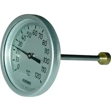 Sørensen & Kofoed Rüger termometer type TCH. 0-120° Ø100. 50MM føler. Klasse 1. Følerhus i rustfri A, Messtechnik