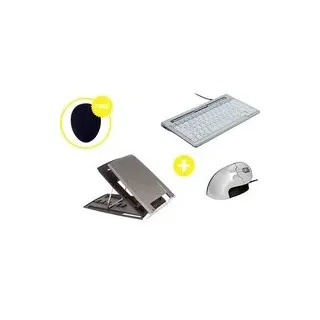 BakkerElkhuizen Homeworking Box Essential Plus DE Home Office-Set Höhen-Bereich: 11 bis 19 cm Grau