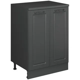 Vicco Erweiterungsschrank Rion, Anthrazit Landhaus/Anthrazit, 60 x 46 cm ohne Schräge mit 2 Türen , Anthrazit, Anthrazit , Holzwerkstoff , 1 Fächer , Rechteckig , 60x83.8x46 cm , Kleinmöbel, Kommoden, Kommoden
