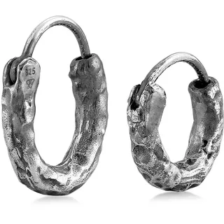 HAZE & GLORY Paar Creolen »Ohrringe Creolen Set 925 Silber«, schwarz