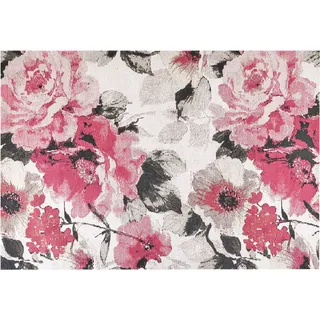 Beliani Ejaz Kurzflorteppich 140 x 200 cm Pink/Rosa