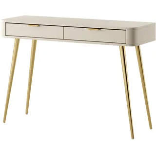 Selsey Oval Schminktisch mit Schubladen, 112 cm, Beige