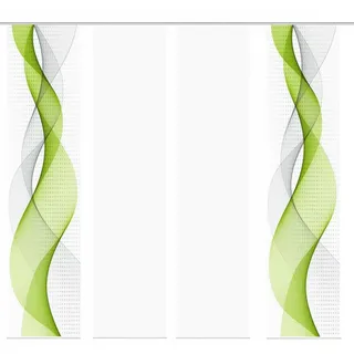 HOME WOHNIDEEN Flächenvorhang »OPALIA grün 60x245 cm 4er-Set