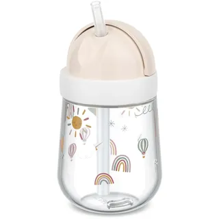 Mepal Strohhalmbecher Mio - Kleinkind Strohhalm Becher ab 9 Monaten - Auslaufsichere Trinkflasche für Kleinkinder - Spülmaschinengeeignet & BPA frei - 300 ml Sunshine Rainbow