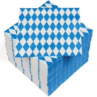 HEKU 100 Servietten I 3-lagig I 33x33cm I bayrisch blau I saugstark