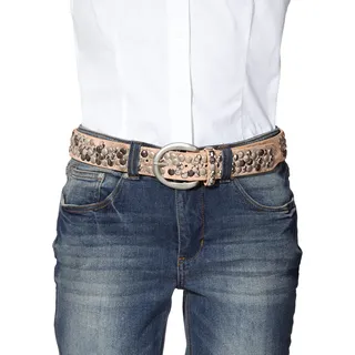 Nietengürtel HEINE, Damen, Gr. 85, rosa (rosegold), Gürtel Nietengürtel