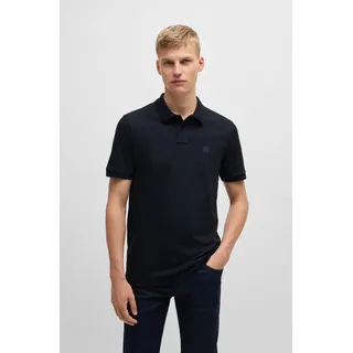 Poloshirt BOSS ORANGE "Passenger", Herren, Gr. S, blau (404_schwarz_blau), Jersey, Obermaterial: 95% Baumwolle, 5% Elasthan, unifarben, Basic hüftbedeckend, hoch geschlossener Ausschnitt, eng Bündchen, Shirts Poloshirt, mit Polokragen