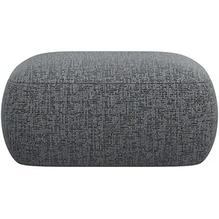 FLEXLUX Pouf »Torino, rund, bodennah, Sitzhocker, Polsterhocker« Modernes, organisches Hocker-Design, Kaltschaum, Wellenunterfederung, grau