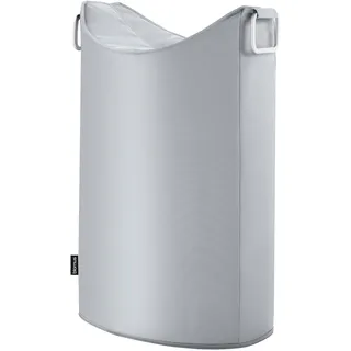 BLOMUS -FRISCO- Wäschesammler Grau, 65 Liter, mit zwei praktischen Tragegriffen, hochwertige Kunstfaser, trendiges Design, moderner Wäschekorb (H / B / T: 70 x 45 x 28 cm, Farbe: Grau, 65387)