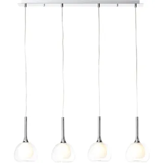 Brilliant Hadan 4-flg. 91x120 cm Chrom und Weiß-Transparent