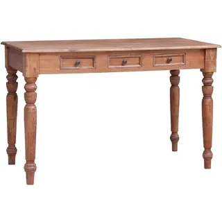 vidaXL Schreibtisch mit Schubladen 117x57x75 cm Altholz Massiv - Braun