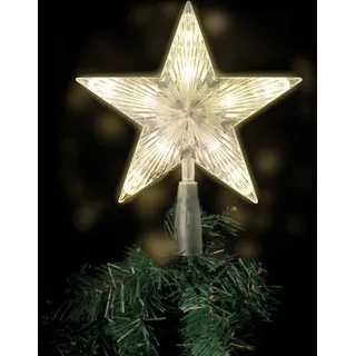 LED Baumspitze Stern Weihnachtsbaumspitze 10 LEDs Batterie