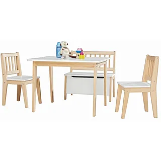 My Baby Lou Kindersitzgruppe , Naturfarben, Weiß , Holz , Buche , massiv , Babymöbel & Kindermöbel, Babyzimmer, Kindersessel & Kindertische