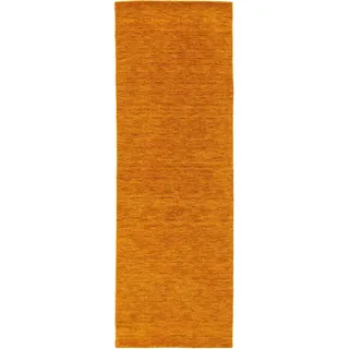 benuta Nest Wollteppich-Läufer Jamal Gelb 80x300 cm , Textil , Beton Optik , Rechteckig , 80x300 cm , Gots , pflegeleicht , Teppiche und Böden, Teppiche, Teppichläufer, Läufer