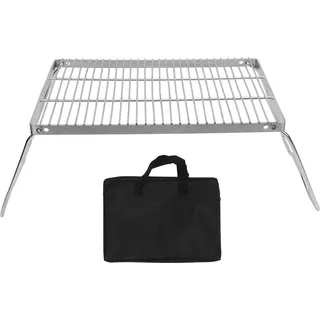 Klappkampengrill 304 Edelstahl tragbare Grillgitter für Kochkoch -Rucksackpicknicks im Freien