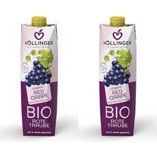 Höllinger BIO Rote Traube, 1000 ml (Packung mit 2)