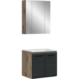 WELLTIME Badezimmer-Set INOSIGN 3-tlg. Nox Oak NB