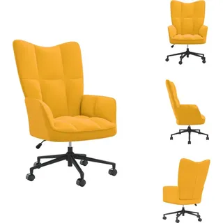 vidaXL Relaxsessel Senfgelb Samt -  Sessel - Gelb