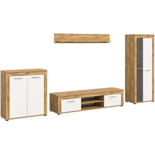 xonox.home Wohnwand ¦ holzfarben ¦ Maße (cm): B: 330 H: 159 T: 35.0