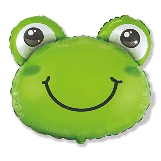 Ballonim Frosch Froschkopf ca. 80 cm x 80 cm Luftballons Folienballon Party Dekoration Geburtstag