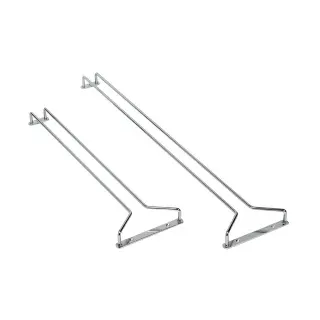 Space Gläserhalter-Schiene, Glashalter aus verchromten Messing, Länge: 61,5 cm