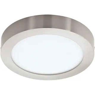EGLO connect LED Deckenleuchte Fueva-C, Smart Home Deckenlampe | Material: Metallguss, Kunststoff, Farbe: Nickel matt, Ø: 22,5 cm, dimmbar, Weißtöne und Farben einstellbar