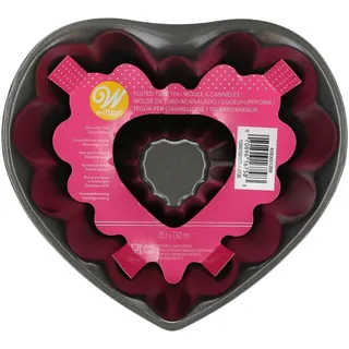 Wilton Heart Fluted Tube Pan Backform, 20 cm