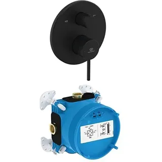 Ideal Standard Armaturen-Bundle, bestehend aus Ceraline Nuovo Badearmatur und EASY-Box Unterputz-Bausatz 1 – Schwarz Matt