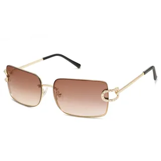 SOJOS Retro Rahmenlose Sonnenbrille Damen,Eckig Ohne Rahmen Rechteckig Métal Sonnenbrillen SJ1178