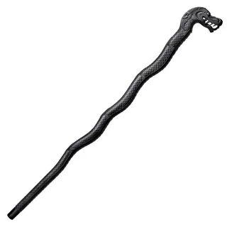 Cold Steel, Outdoormesser, Dragon Walking Stick, schwarz, Jagdmesser