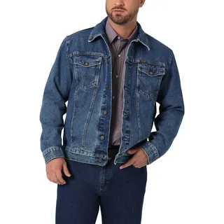 Wrangler Herren Ungefütterte Western Cowboy-Schnitt Jeansjacke, Stonewashed, L