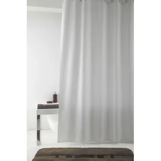 Grund Duschvorhang , Grau , Kunststoff , Abstraktes , 240x200 cm , Oeko-Tex® Standard 100, Made in Europe , Heimtextilien, Badtextilien, Duschvorhänge