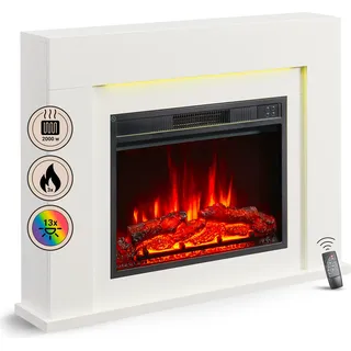 Elektrokamin BALDERIA Finn Design - Standkamin - Weiss - Weiß