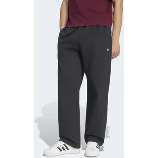 adidas Sporthose ADIDAS ORIGINALS "TREFOIL ESSENTIALS, OFFENER SAUM", Herren, Gr. XL, N-Gr, schwarz (schwarz, normal, gr.), Obermaterial: 82% Baumwolle, 18% Polyester, Hosen Sporthose, für Erwachsene, ohne Verschluss, aus Baumwolle, normal-weite Passform