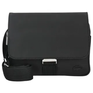 Lacoste Men's Classic Messenger - Umhängetasche 25 cm (black) - Schwarz
